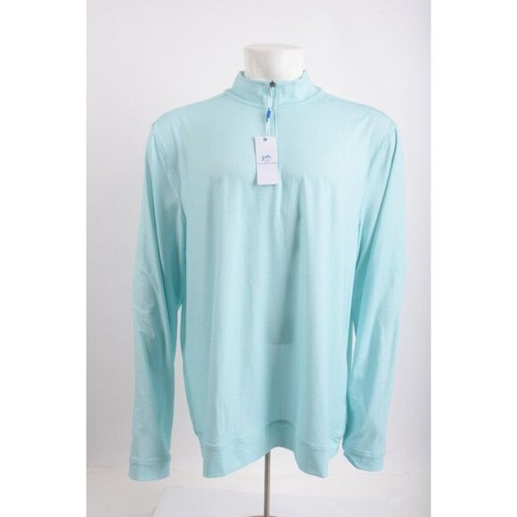 Southern Tide Mens Shirt Pine Ridge Cruiser Quarter Zip XXL baltic teal NWT - Picture 1 of 6